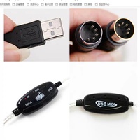 Voxfull UM200 USB 2.0 A Stecker auf 8-Pin Mini-DIN MIDI-Kabel mit Reinkupfer für Keyboard und Heim-Musikproduktion