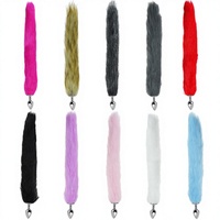 Queue de renard en fourrure artificielle avec plug anal en métal et design fessier - Jouet sexuel plug anal modèle WB-031 Vente en gros usine
