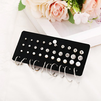Boucles d'oreilles pour femmes, ensembles de bijoux en alliage de perles de cristal, 20 paires, vente en gros, HZS-114