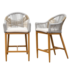 Nouveau tabouret de bar industriel moderne en acier inoxydable - Tissu en velours multicolore, dossier en nid d'abeille, pour salon, extérieur, usage commercial - Product Image 4