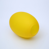 Kunden spezifische Malerei Gelbe Farbe Dekorative Eierform Glas lampen schirm für Pendel leuchte