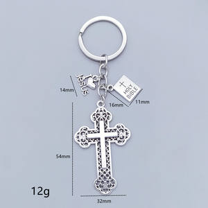 Cross Border para <span class=keywords><strong>Amazon</strong></span> Best Seller Hot Metal Biblia personaje placa llavero decorativo colgante regalo llavero lote - Product Image 3