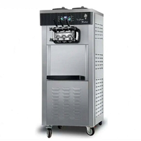 Machine à glaces molles professionnelle électrique à 3 saveurs pour les commerces et les boutiques de desserts