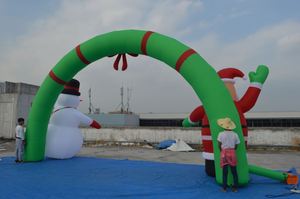 Inflatable Santa Snowman Arch Waterproof & Durable Over 12Ft Tall for Christmas Celebrations - Product Image 3