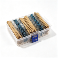 2600 Buah Kit Resistor Film Logam 130 Nilai Toleransi 1% 0.25W 1Ohm-3MOhm untuk Prototipe Elektronik DIY