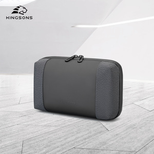 Kingsons Multipurpose Storage Bag Rectangle Waterproof Fabric With Double Zipper For Electronics Accessories - Product Image 2