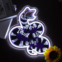 Personnalisé serpent monstre sable ver LED enseigne au néon UV peinture pour jeu monstre thème parc fête Bar Shopping bâtiment publicité