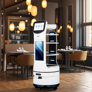 Nouveaux <span class=keywords><strong>robots</strong></span> de livraison commerciaux automatiques à quatre niveaux pour les services de restauration avec écran publicitaire - Product Image 4