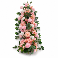 Arrangement floral en soie artificielle pour la décoration de l'allée de mariage, de la table, de la scène et du fond