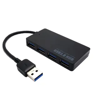 USB 3.0ฮับ4พอร์ตความเร็วสูง,ตัวแบ่ง Usb ขนาดกะทัดรัดพกพา5Gbps สำหรับ PC Mac แล็ปท็อปโน๊ตบุ๊กคอมพิวเตอร์ตั้งโต๊ะ