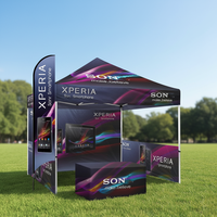 Tente publicitaire 3x3 en aluminium pour salon professionnel, événement, chapiteau, gazebo, auvent, tente pop-up personnalisée imprimée