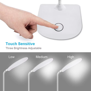 <span class=keywords><strong>Luz</strong></span> LED recargable por USB, cuello de cisne Flexible, mesa <span class=keywords><strong>para</strong></span> cuidar los ojos, Control táctil, lectura ABS portátil <span class=keywords><strong>para</strong></span> niños, iluminación interior - Product Image 3