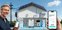Batterie domestique LiFePO4 hybride intelligente haute tension 153,6 V, 20 kWh, 30 kWh, avec BMS empilable, communication CAN, IP20