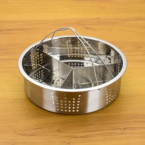 Steamer Basket With Divider Fits Pot Pressure Cooker Stainless Steel Food Steamer Pot Stainless Steel Piglets Feeders