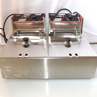Freidora Eléctrica Comercial de Doble Tanque y Doble Filtro, Directo de Fábrica, con 2500W de Potencia para Pollo Frito y Otros Alimentos