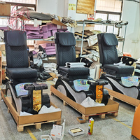 Fauteuil de manucure et pédicure professionnel de luxe avec massage, spa pour les pieds et système de drainage rapide par hydro-jet