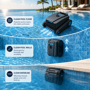 <span class=keywords><strong>Robot</strong></span> nettoyeur de <span class=keywords><strong>piscine</strong></span> Dolphin, alimenté par USB, sans fil, automatique, avec stationnement automatique, pour le <span class=keywords><strong>nettoyage</strong></span> des parois, du fond et de la ligne d'eau. - Product Image 1