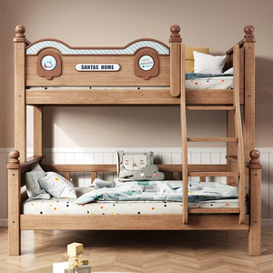 Moderno e durevole uso domestico in legno massello a due piani <span class=keywords><strong>letto</strong></span> a castello per bambini alto-basso genitore-bambino <span class=keywords><strong>letto</strong></span> - Product Image 1