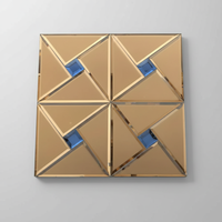 Mosaïque de verre moderne en gros, carreaux carrés et rectangulaires pour revêtement mural intérieur de autocar, décoration de maison et miroirs