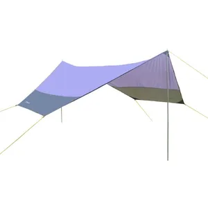 AOTU AT6515 наружный 4,7x4,4 м, солнцезащитный козырек для кемпинга, гаражи, навесы, изогнутый мгновенный солнцезащитный навес Rainfly, выдвижная палатка, походный брезент