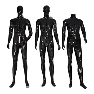 Wholesale Black Full Body Dummy Fiberglass Model Male Mannequins With Standing