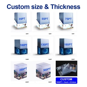 Tùy chỉnh mà<span class=keywords><strong>u</strong></span> Side 3x4 rõ ràng bóng rổ bóng chày thể thao kinh doanh thẻ bảo vệ chủ sở hữ<span class=keywords><strong>u</strong></span> Saver tay áo 35pt Top loader Top lật - Product Image 4