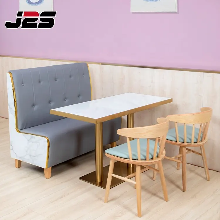 कस्टम कॉफी की दुकान मेज और कुर्सियों इस्तेमाल किया रेस्तरां फर्नीचर बूथ बैठने की