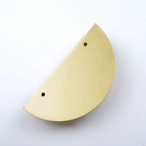 Poignée semi-circulaire de luxe en laiton, poignée de meuble demi-lune, quincaillerie pour chambre et cuisine, boutons et poignées - Product Image 6