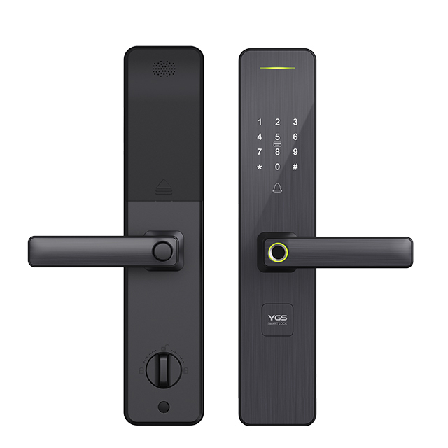 YGS Smart Touchpad Digital Password Electronic Key Card Middle Intelligence Door Lock Alarm With Fingerprint