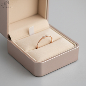 High Quality Wholesale Hand <b>Crafted</b> Vintage Design Bowknot Stackable <b>Ring</b> Jewelry Real Natural Diamond 18K Solid Rose Gold <b>Ring</b> - Product Image 1