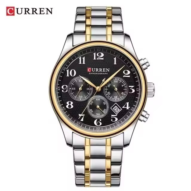 Glod Case Black Dial