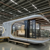 Design luxueux Smart Capsule Space Cabin Trending Mini Dirigeable Pod Hotel pour immeuble de bureaux ou hôtel
