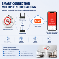 Détecteur intelligent de cigarettes électroniques, détecteur de vapeur de cigarettes électroniques, capteur sans fil WiFi RF433 pour la sécurité des écoles, des hôtels et des espaces publics