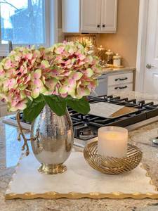 High Quality Artificial Real Touch Latex Hydrangea Flower Stem Large Head <b>Party</b> Hotel Wedding <b>Table</b> Decorative Flowers Handmade - Product Image 2