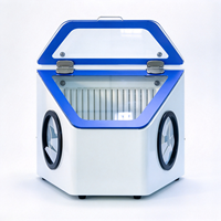 Boîte d'extraction de poussière LED grande capacité pour sablage dentaire, collecteur de poussière, boîte de meulage et de polissage