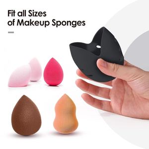 Support en silicone souple en forme de goutte d'eau pour éponges, support respirant, étui de séchage pour éponges en silicone lavables, rangement pour placard, petits objets - Product Image 2