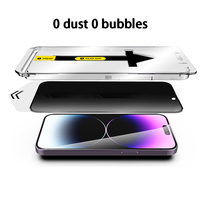 Film de protection HD anti-espion de haute qualité pour iPhone 17 16, film trempé anti-chute pleine écran avec outils de pose