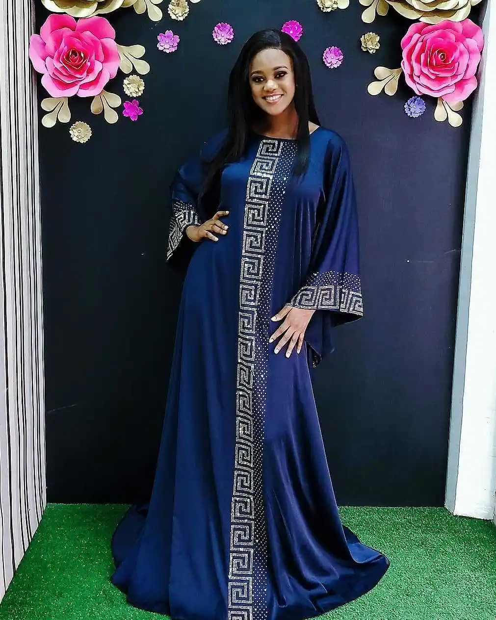 2023 new ladies brand silk dress luxury muslim long robe with scarf custom casual plus size women's african kaftan