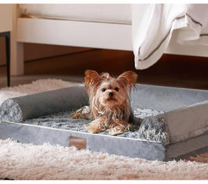 Luxuriöses, Maßgefertigtes Orthopädisches OEM-Hundebett, Abnehmbar und Waschbar, Großes Haustier-Hundesofa, Graues Bett - Product Image 6