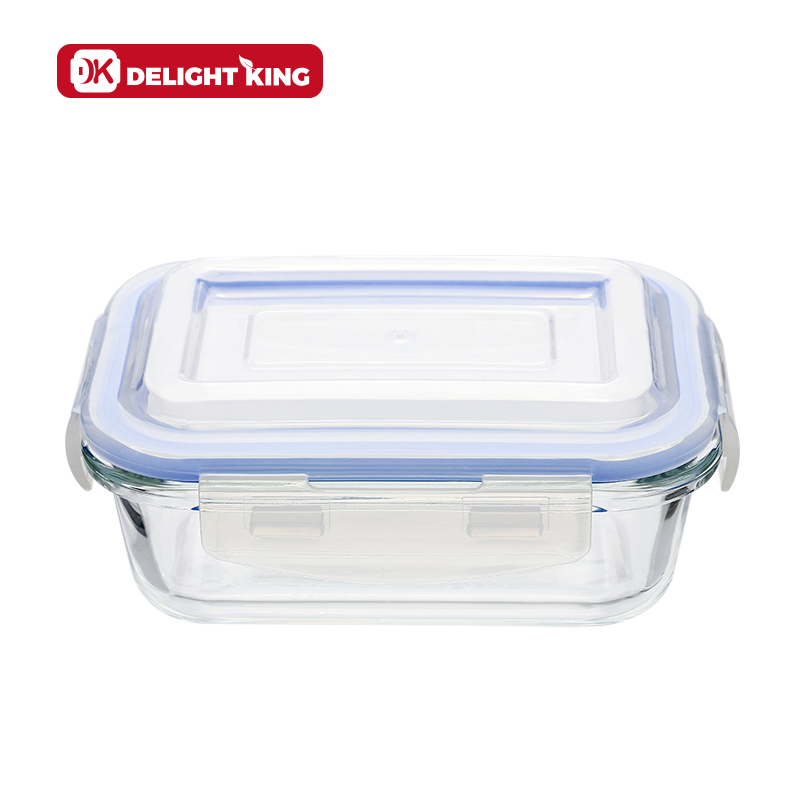 Хит продаж, высококачественный термостойкий стеклянный контейнер для пищевых продуктов с герметичными PP крышками, набор стеклянных контейнеров для хранения