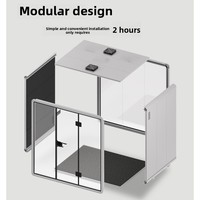 Pods de bureau insonorisés Salle insonorisée durable et facile à installer avec aluminium aérospatial pour bureau de diffusion en direct d'étude silencieuse