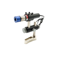 Modul Laser Garis Biru Daya Tinggi Fokus Dapat Diatur D18mm 450nm 5V 100mw 200mw 300mw 500mw dengan Braket dan Catu Daya untuk Penentuan Posisi