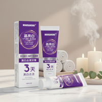 Dentifrice personnalisé 120g pour usage domestique, formule à billes violettes, élimination des taches jaunes et de la mauvaise haleine, saveur menthe, blanchiment chimique