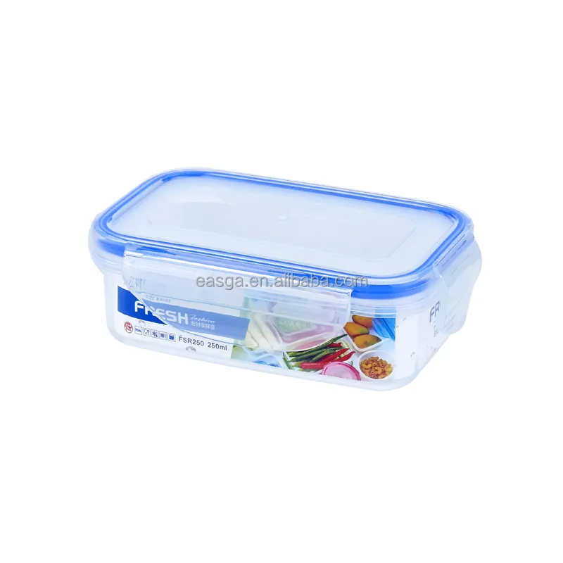 נעילה אטומה מכסה פלסטיק מזון אחסון מכולות takeaway מזון מיכל מלבן פלסטיק מזון מיכל
