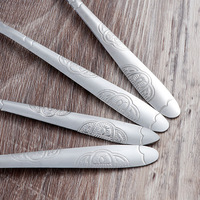 Cuillères de table en acier inoxydable, poignée papillon bon marché de 10 pouces avec sablage
