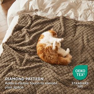 Luxury Popcorn Waffle Fleece <strong>Throw</strong> Blanket Soft Warm Fluffy Bed Sofa Home Couch <strong>Settee</strong> | Thermal Cozy Reversible Design - Product Image 6