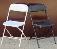 Chaise pliante en plastique et métal OK-342 avec coussin pour l'extérieur, le jardin, les événements, l'école, la formation, l'assise en groupe, approvisionnement en gros