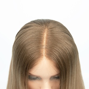 Peluca de Cabello Humano Judío con Frente de Encaje Color Rubio Miel - Product Image 3