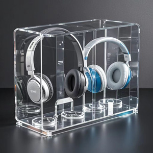 กล่องอะคริลิกใสสำหรับใส่หูฟังโต๊ะกาแฟ - Product Image 3