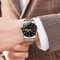 Jam Tangan Pria POEDAGAR 836 Casual Sport Chronograph dengan Tali Stainless Steel, Dial Besar, Jarum Bercahaya, Jam Kuarsa